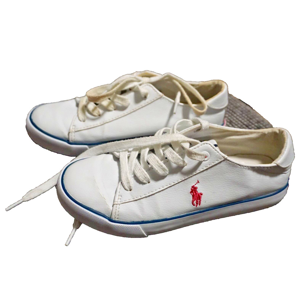 Polo Ralph Lauren Girl shoes leather Sz 3 White